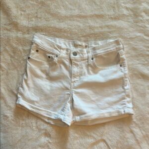 Levi's White Jean Shorts Classic Cut-Off Style